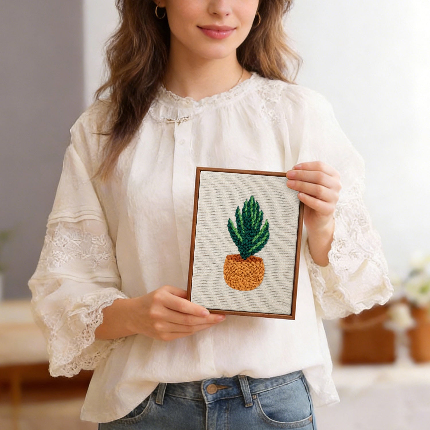 Potted Plants 3 | Mini Punch Needle Kit