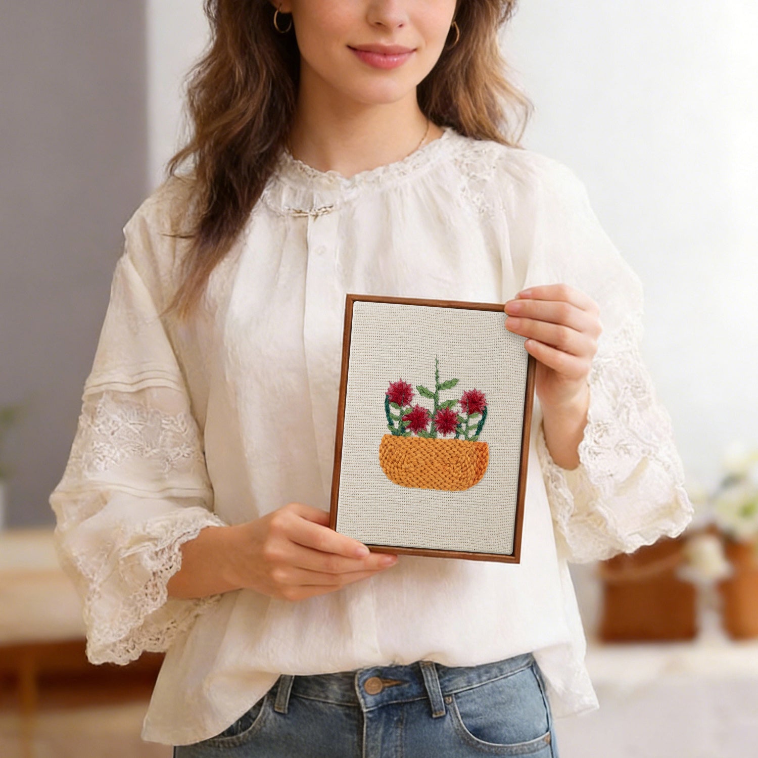 Floral Plants 1 | Mini Punch Needle Kit