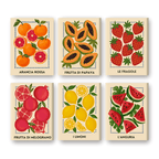 6 Mini Paintings - Italian Fruit Set
