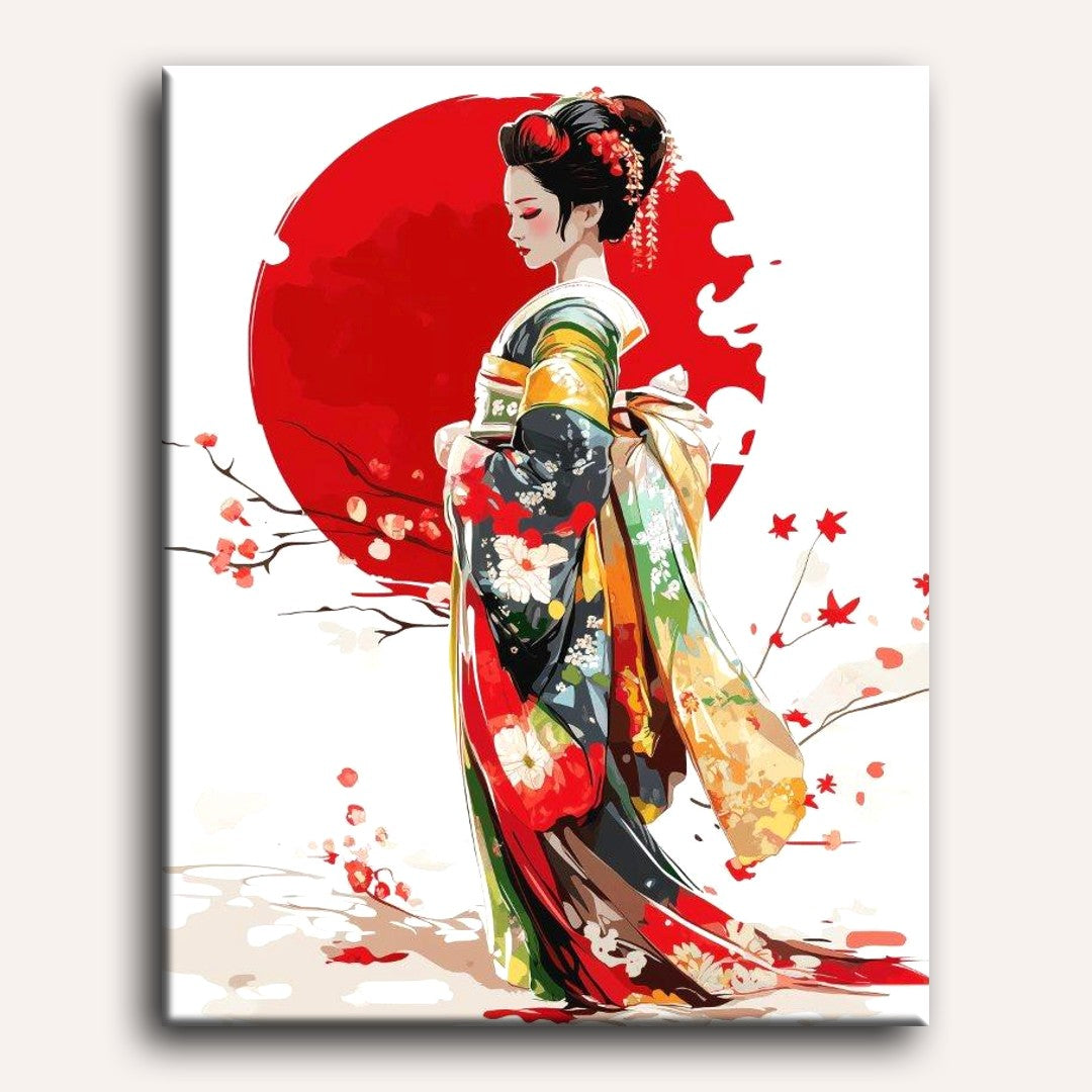 Japanese Geisha | Paint by Numbers