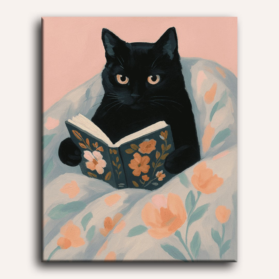 Reading cat | Paint by Numbers