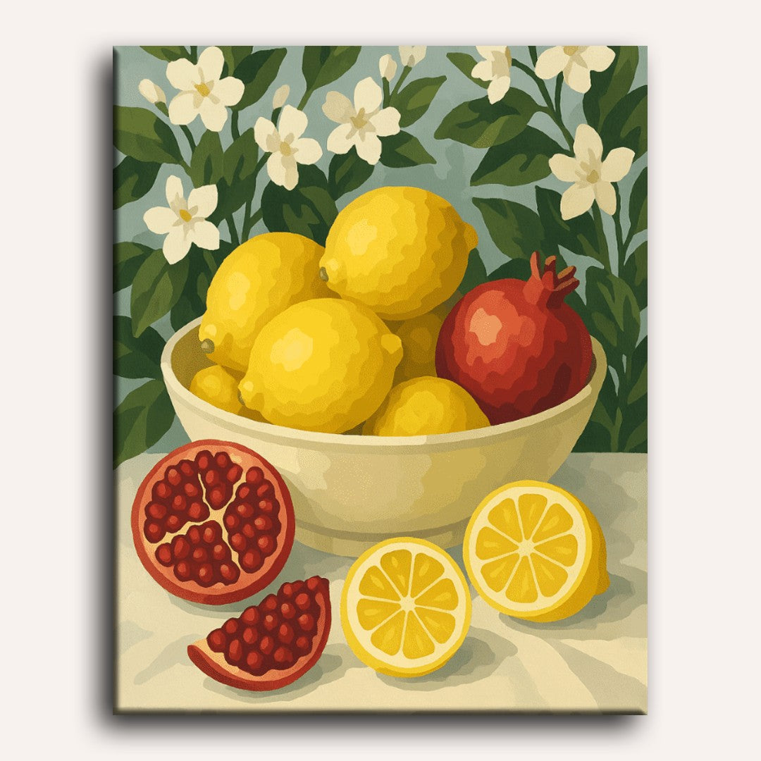 Pomegranates & Lemons | Paint by Number