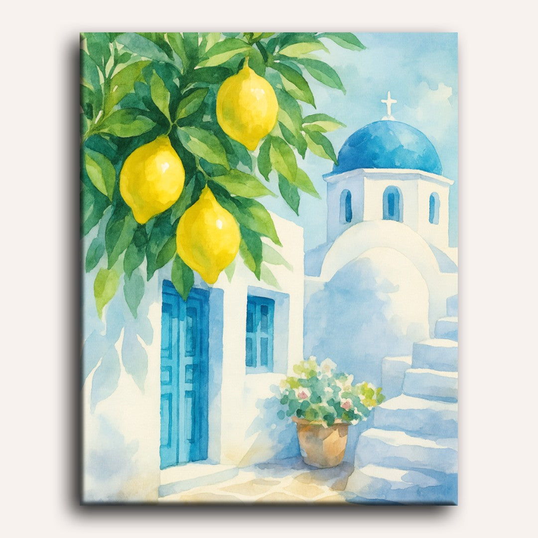 Lemons in Santorini | Paint by Number