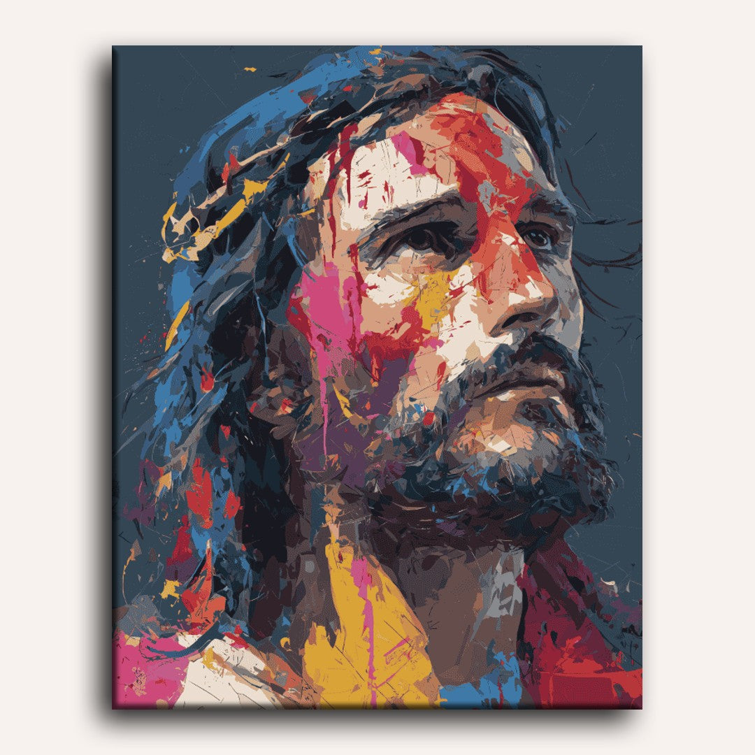 Abstract Jesus | Paint by Number