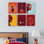 6 Mini Paintings - Superhero Set