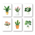 6 Mini Paintings - Gorgeous Plants Set