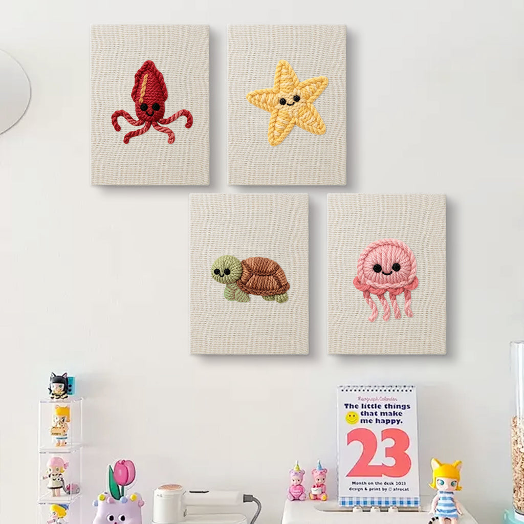 Sea Animals 1 | Mini Punch Needle Kit