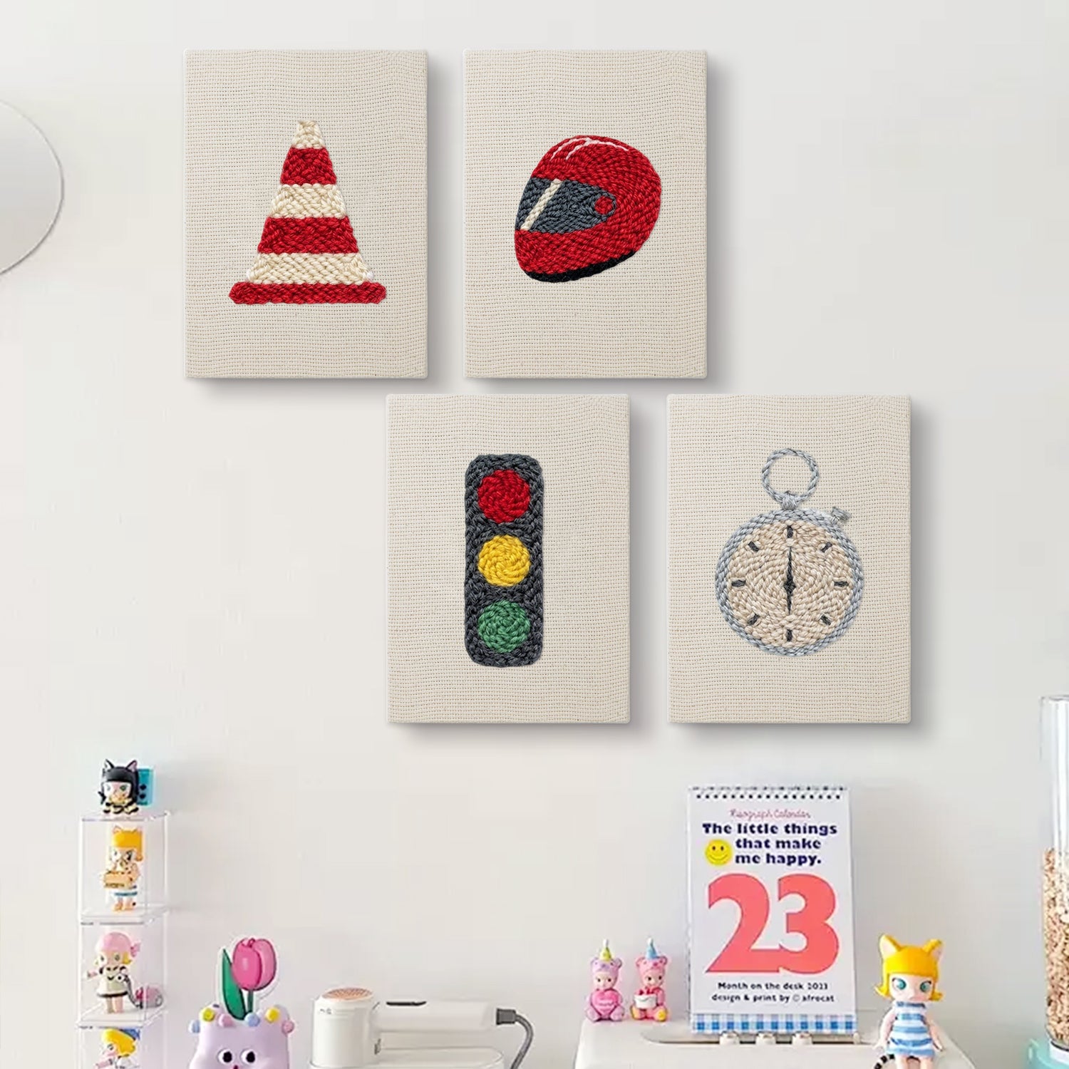 Traffic & Road Signs 1 | Mini Punch Needle Kit