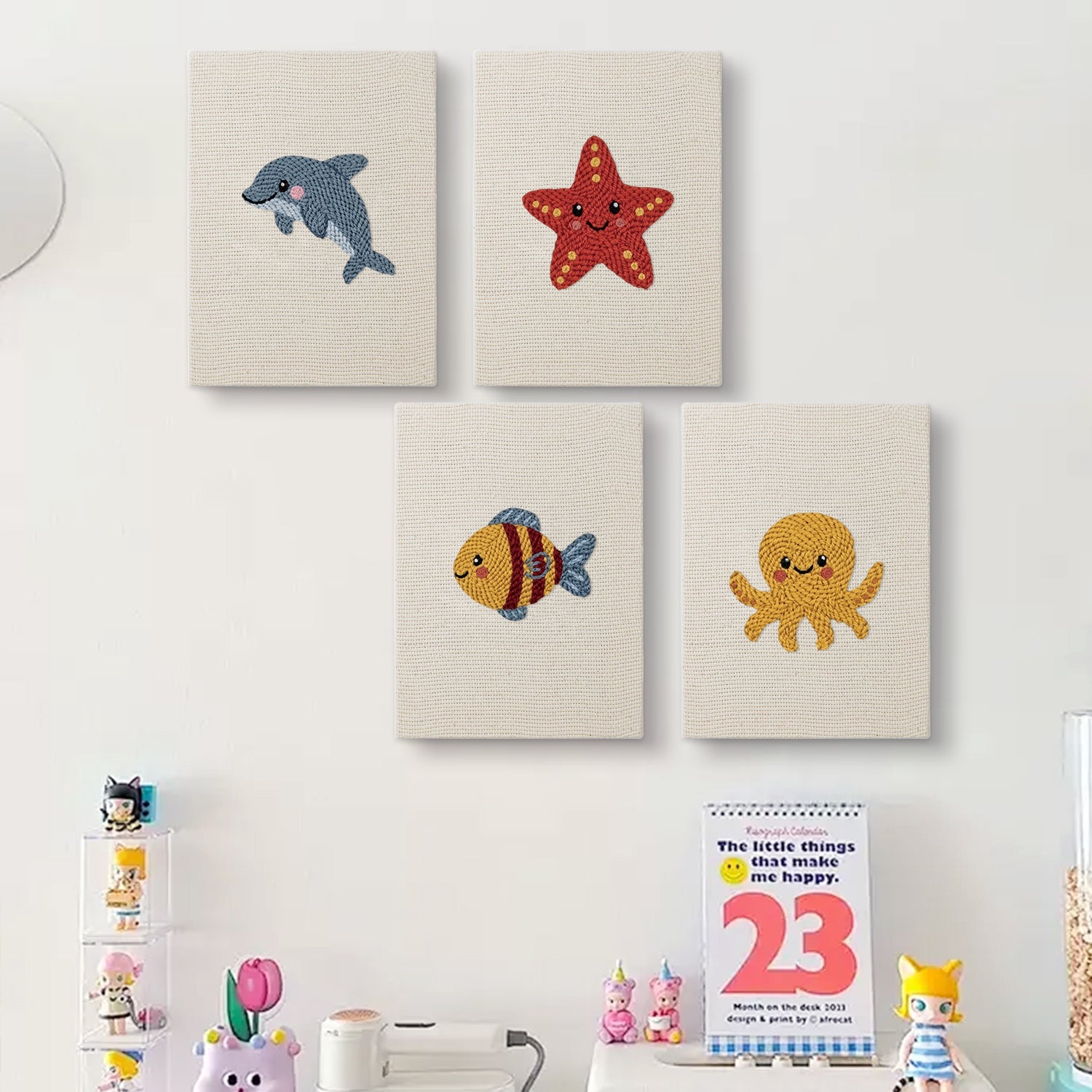 Sea Animals 5 | Mini Punch Needle Kit