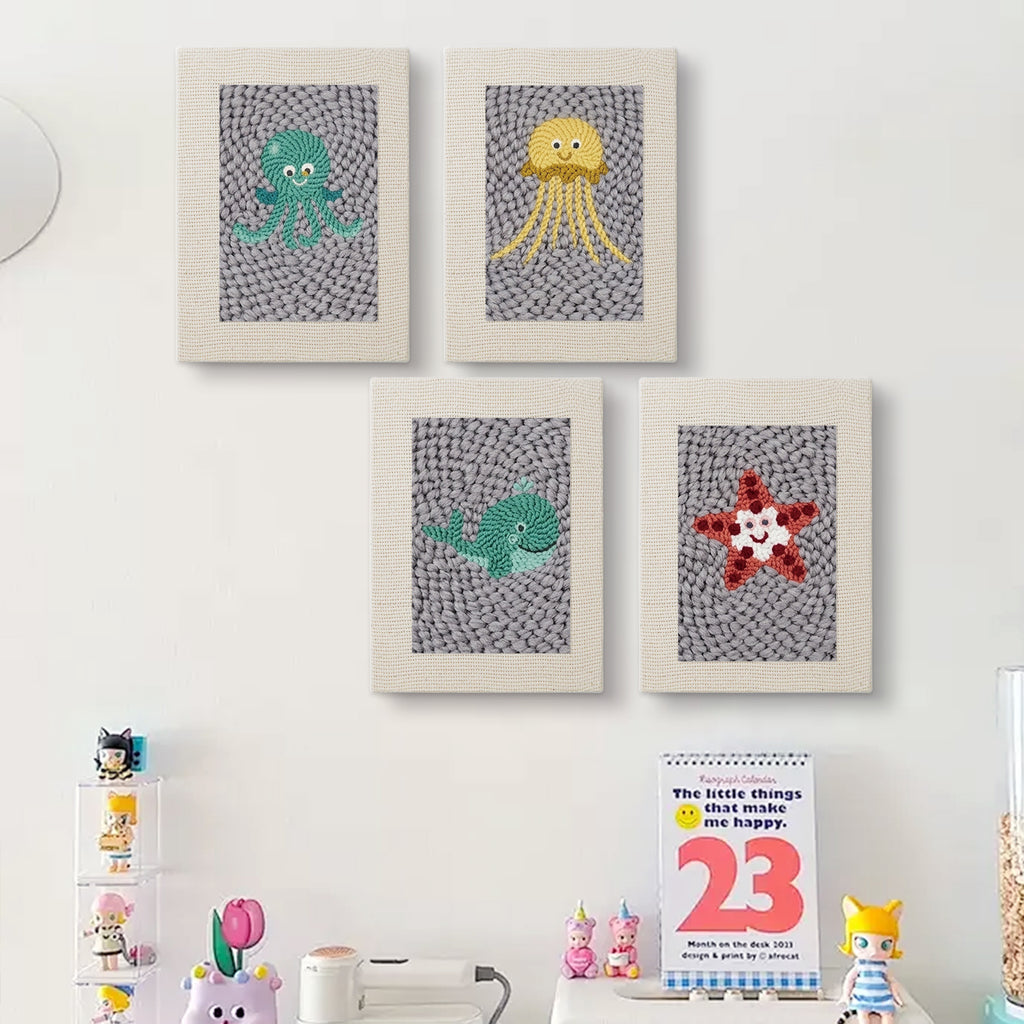 Sea Animals 11 | Mini Punch Needle Kit