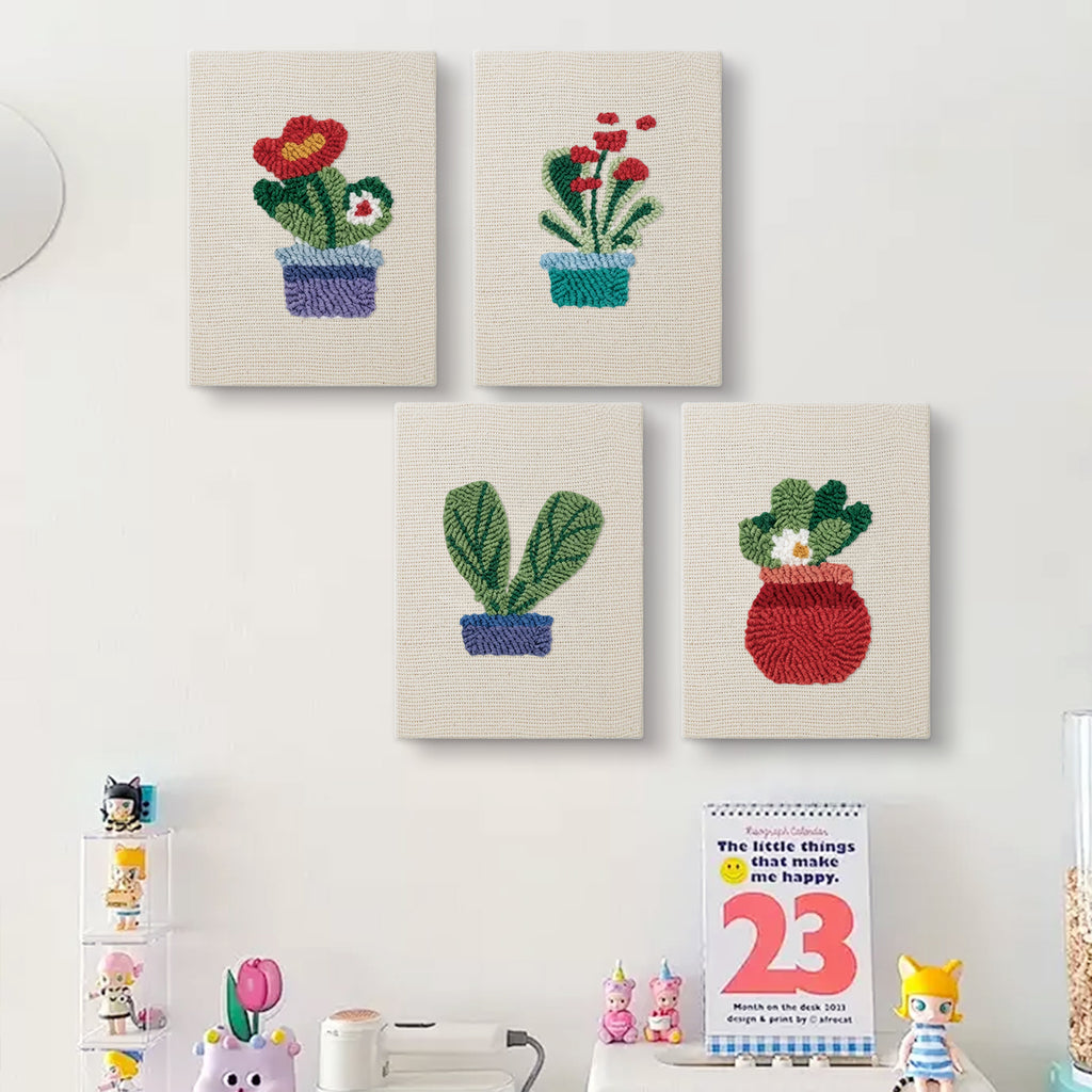 Potted Plants 7 | Mini Punch Needle Kit