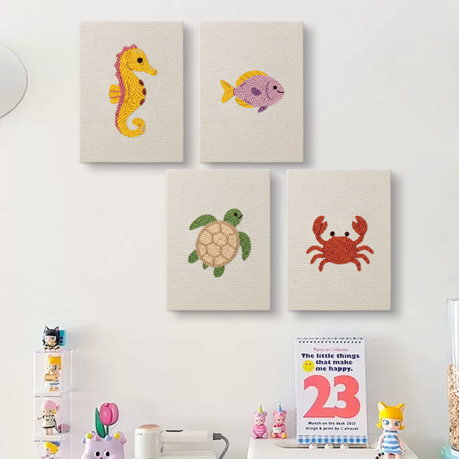 Sea Animals 7 | Mini Punch Needle Kit