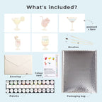 5 Postcards – Cocktail Set | Paint by Number