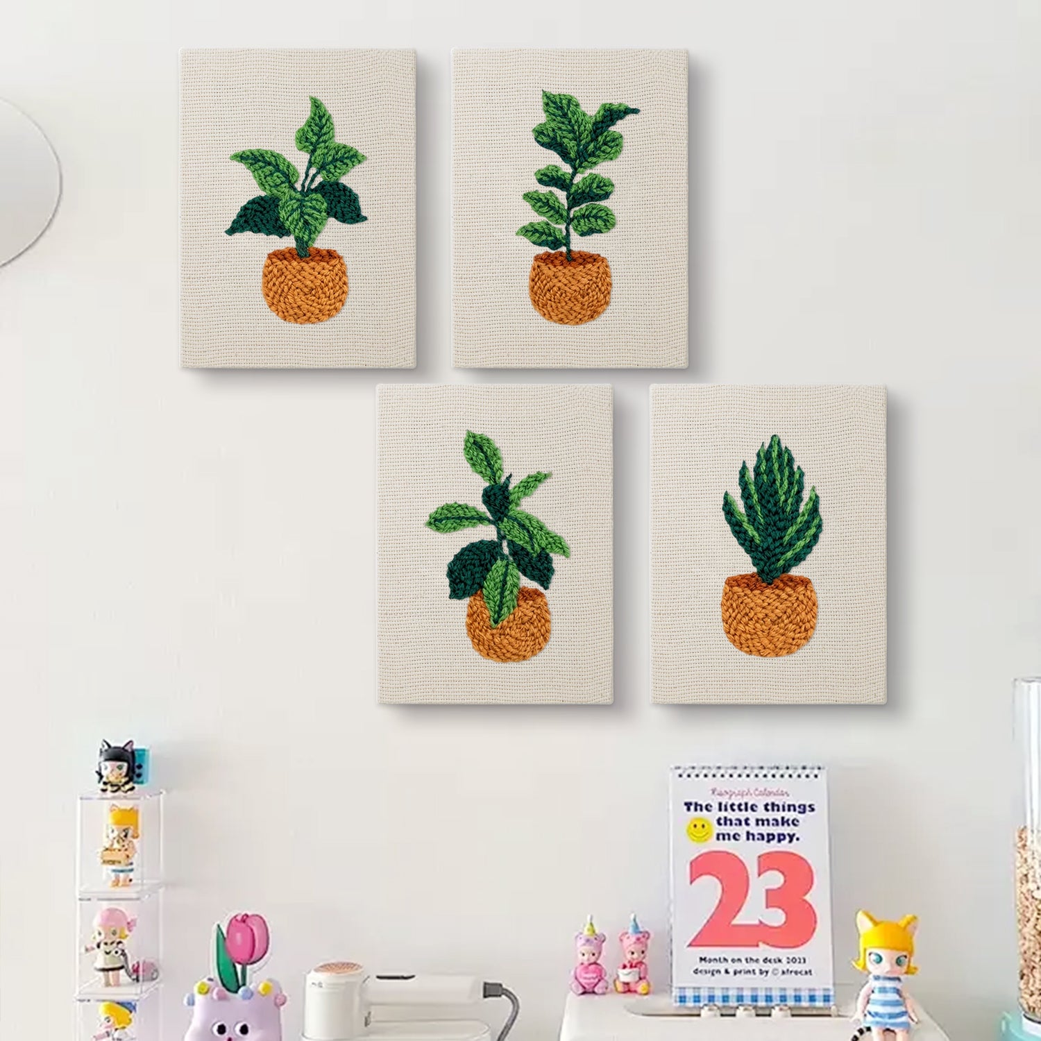 Potted Plants 3 | Mini Punch Needle Kit