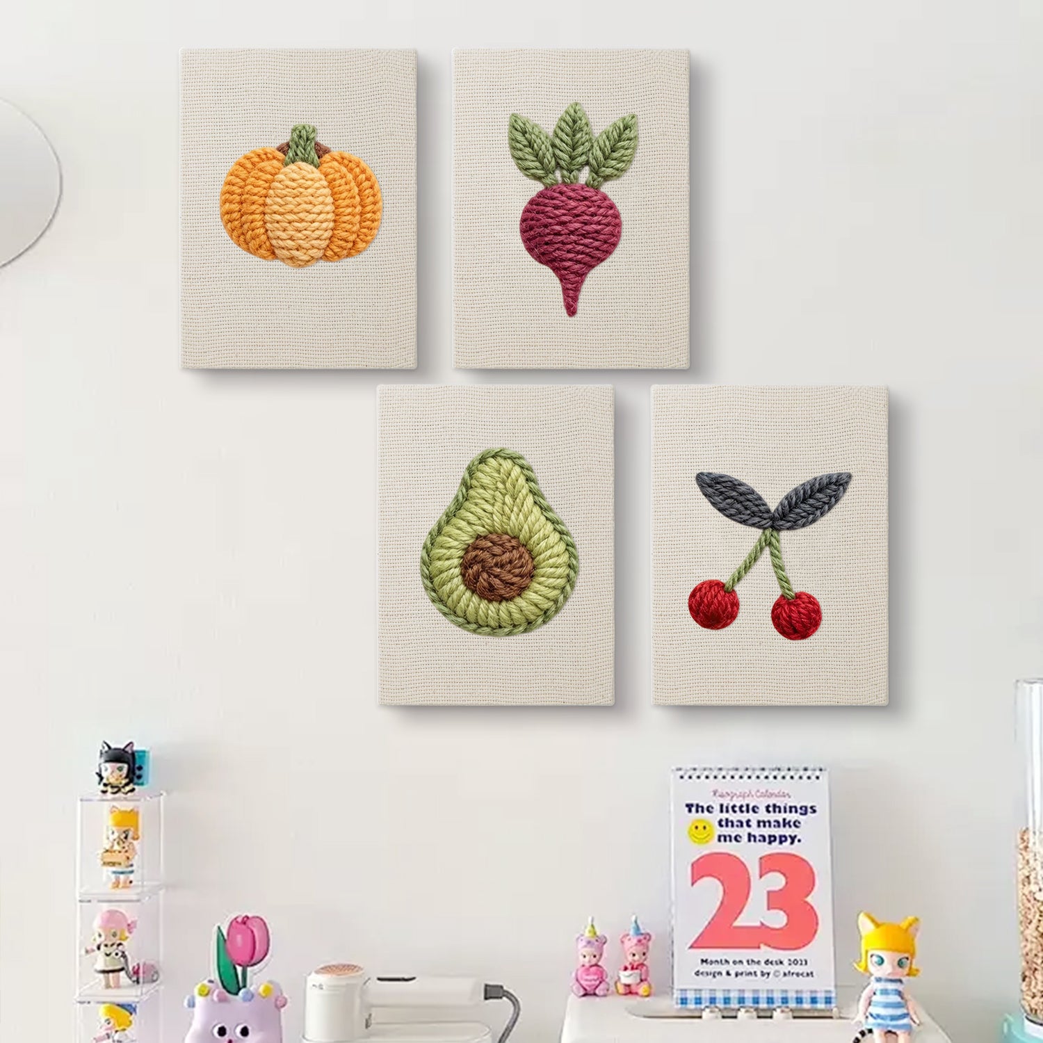 Fruits & Vegetables 12 | Mini Punch Needle Kit