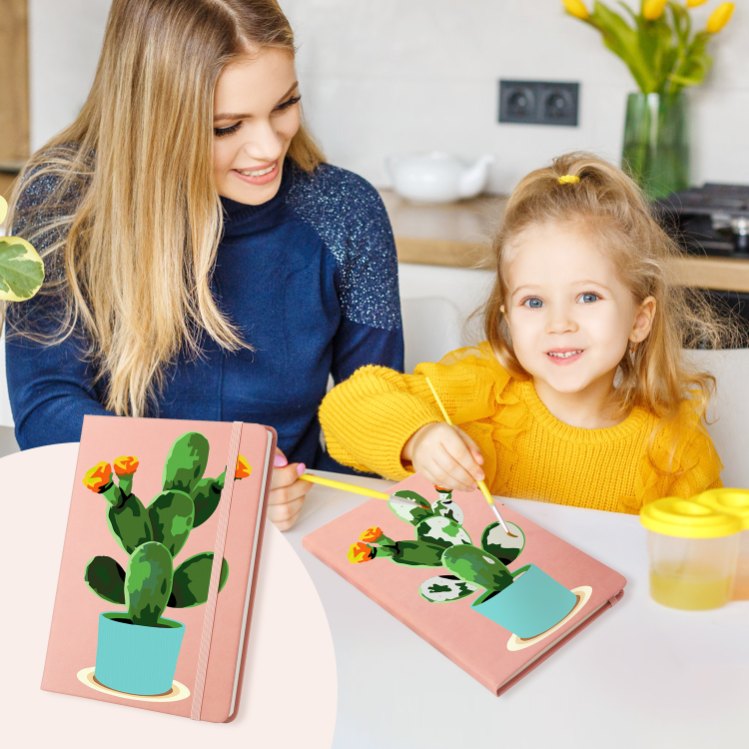 Paint by Number Notebook - Cactus | 2 Colors