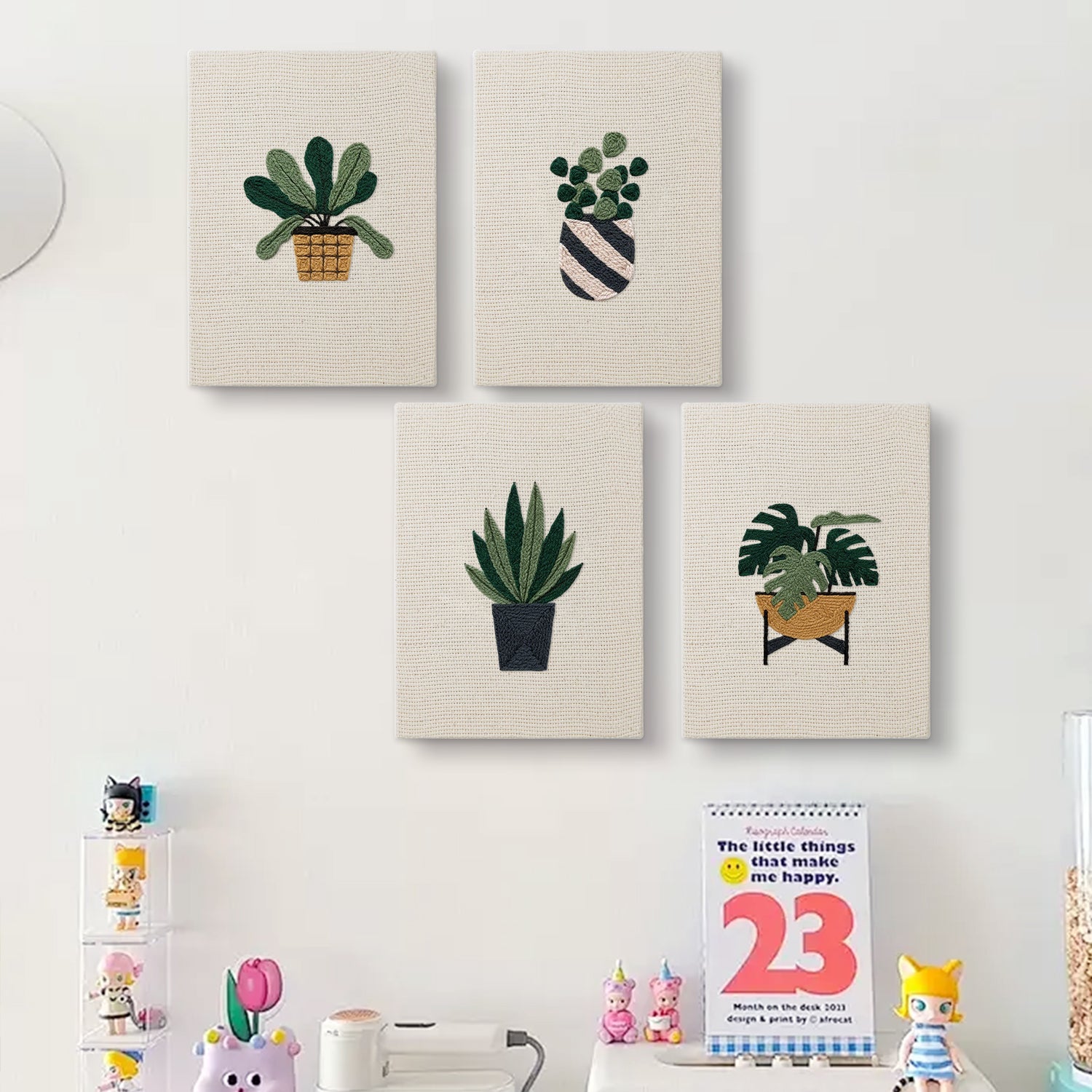 Potted Plants 8 | Mini Punch Needle Kit