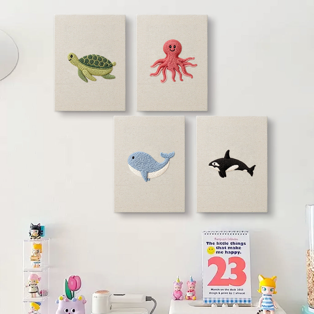 Sea Animals 4 | Mini Punch Needle Kit
