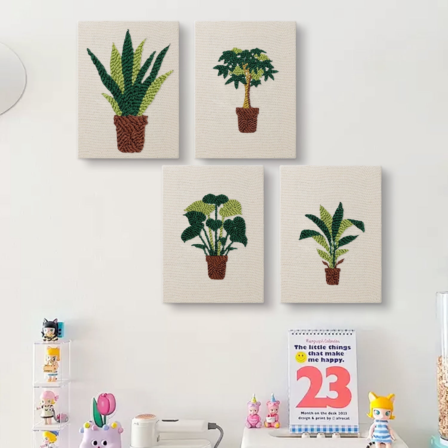 Potted Plants 5 | Mini Punch Needle Kit