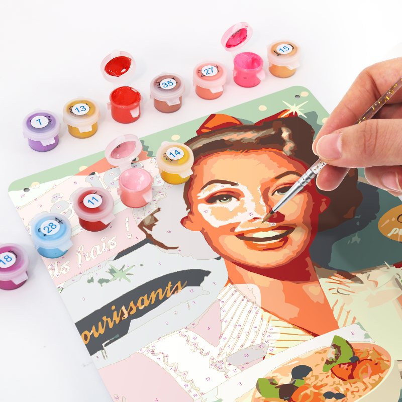 Metal Paint by Number Poster – Breakfast