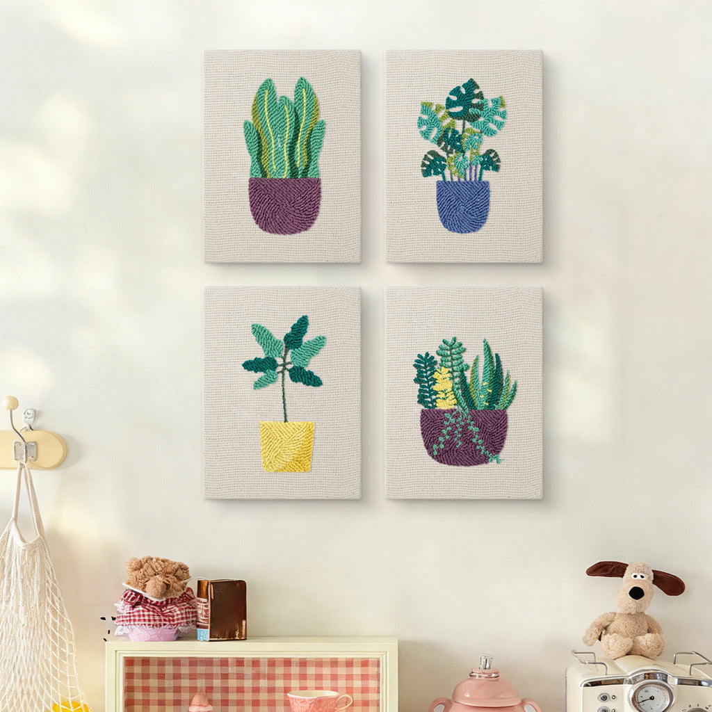 Potted Plants 12 | Mini Punch Needle Kit