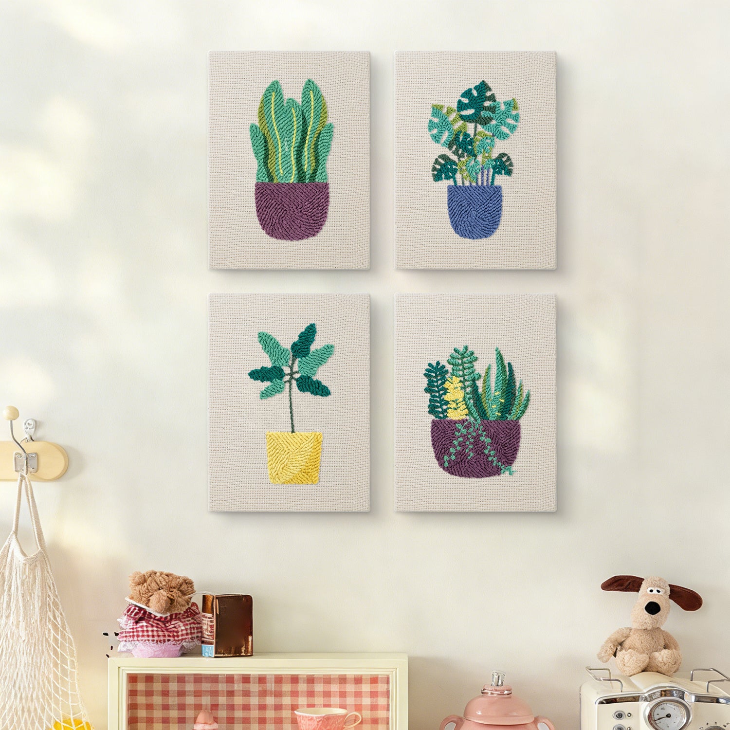 Potted Plants 12 | Mini Punch Needle Kit