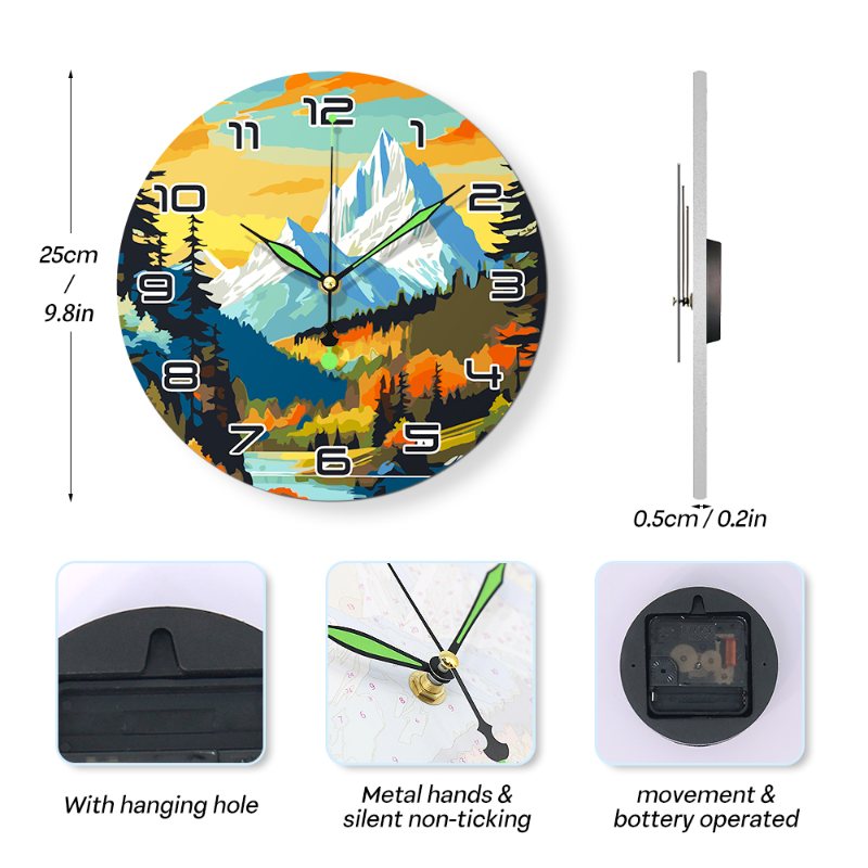 Painting by Numbers Clock – Gorgeous Landscape