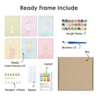 6 Mini Paintings - Paint & Pour Cocktail Set