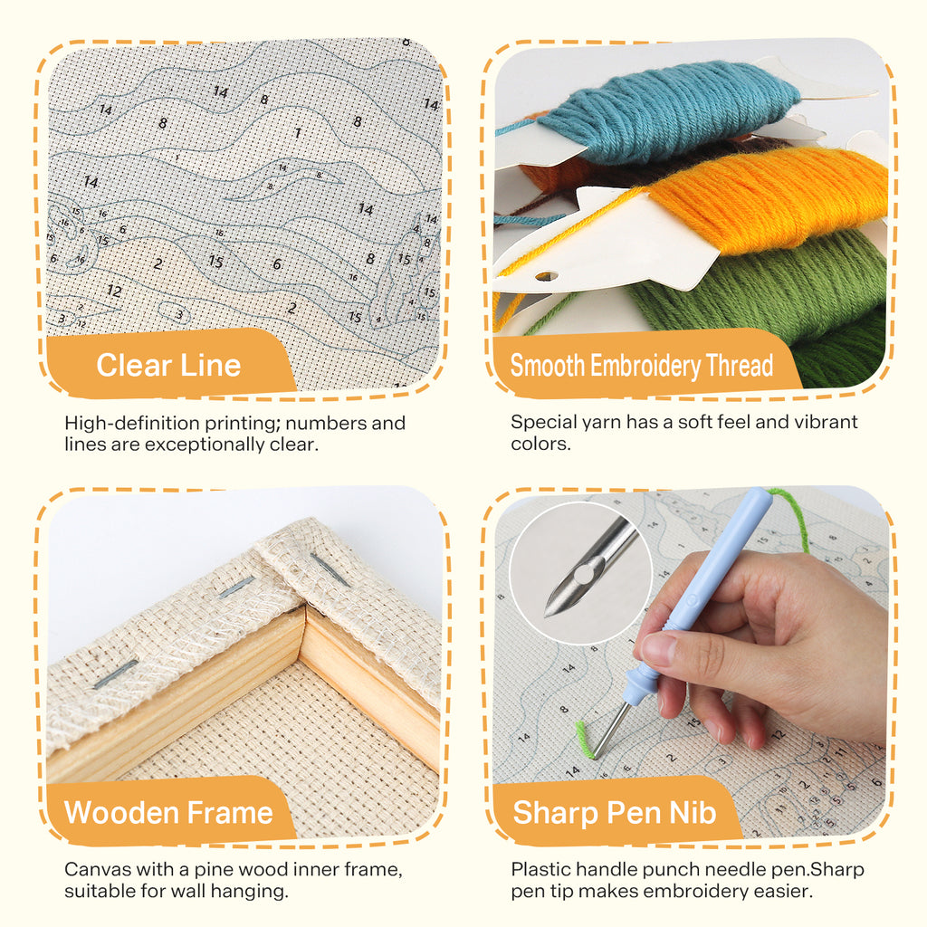 Snacks & Desserts 1 | Mini Punch Needle Kit