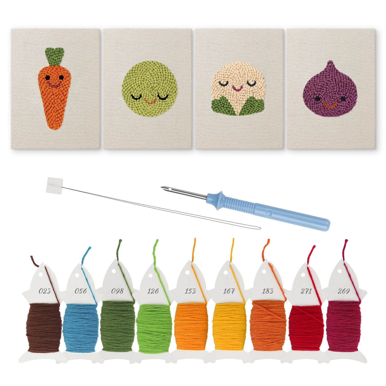 Fruits & Vegetables 33 | Mini Punch Needle Kit