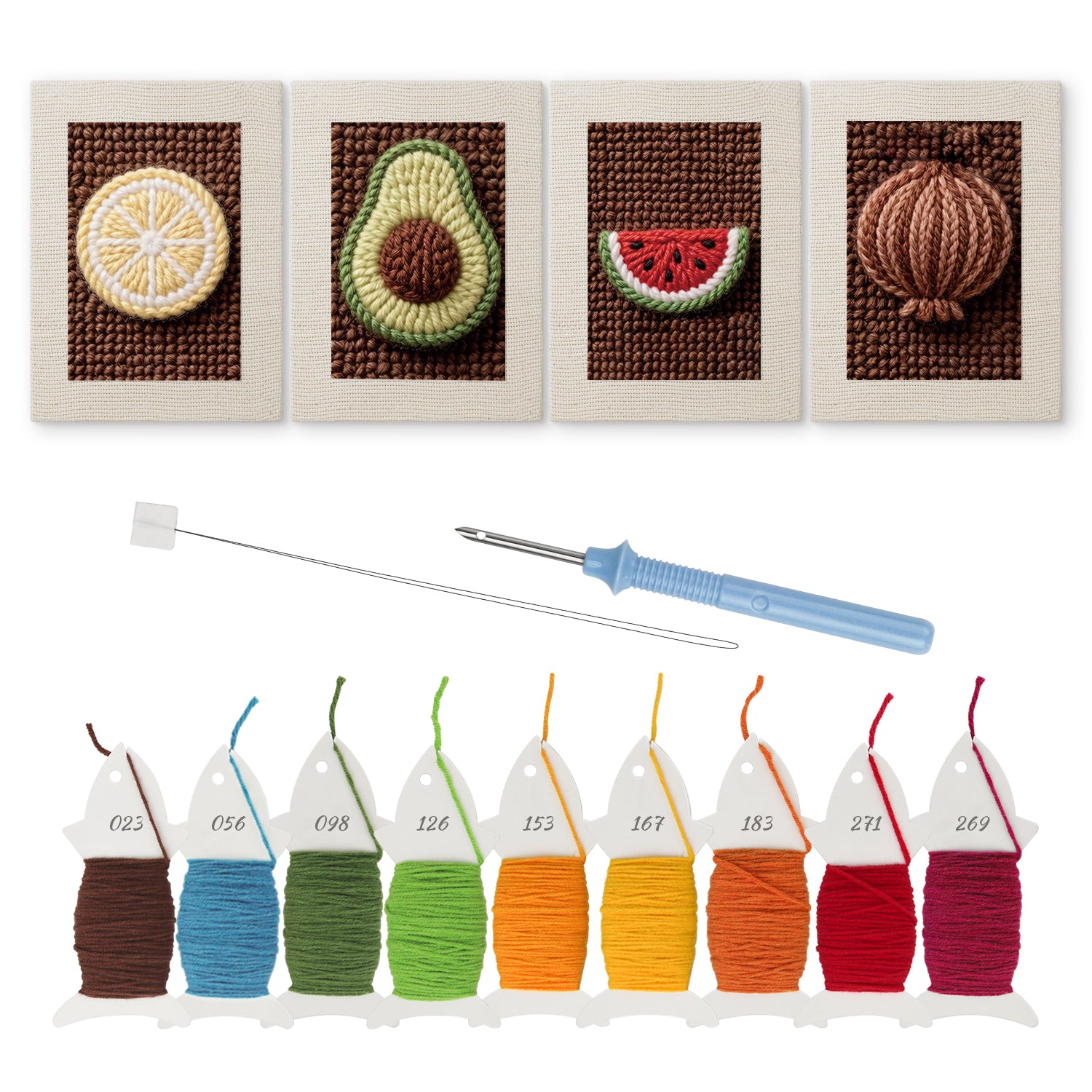 Fruits & Vegetables 11 | Mini Punch Needle Kit