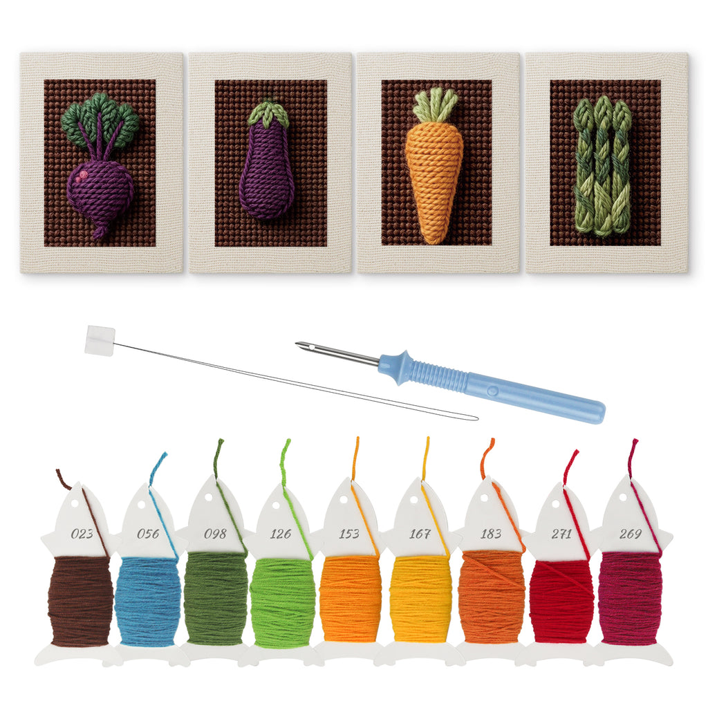 Fruits & Vegetables 10 | Mini Punch Needle Kit