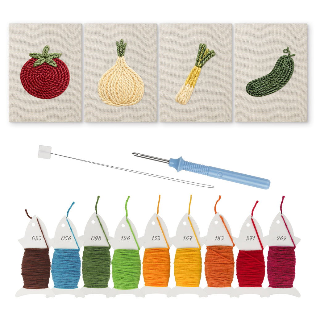 Fruits & Vegetables 16 | Mini Punch Needle Kit
