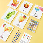 6 Mini Paintings - Summer Cocktail Set