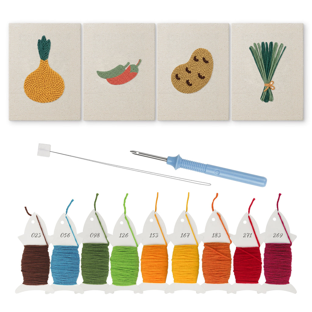 Fruits & Vegetables 21 | Mini Punch Needle Kit