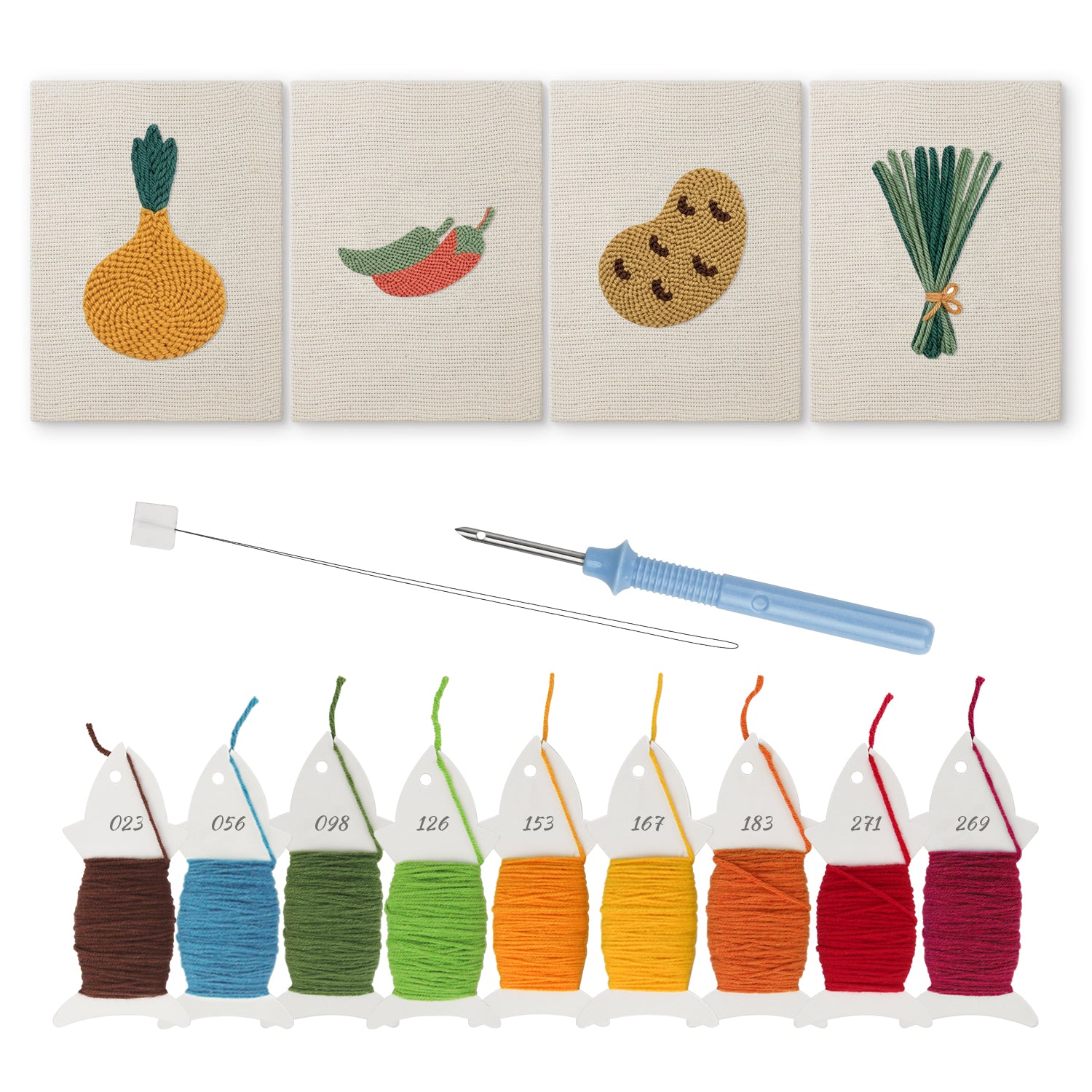 Fruits & Vegetables 21 | Mini Punch Needle Kit