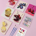 6 Mini Paintings - Disco Fruit Set