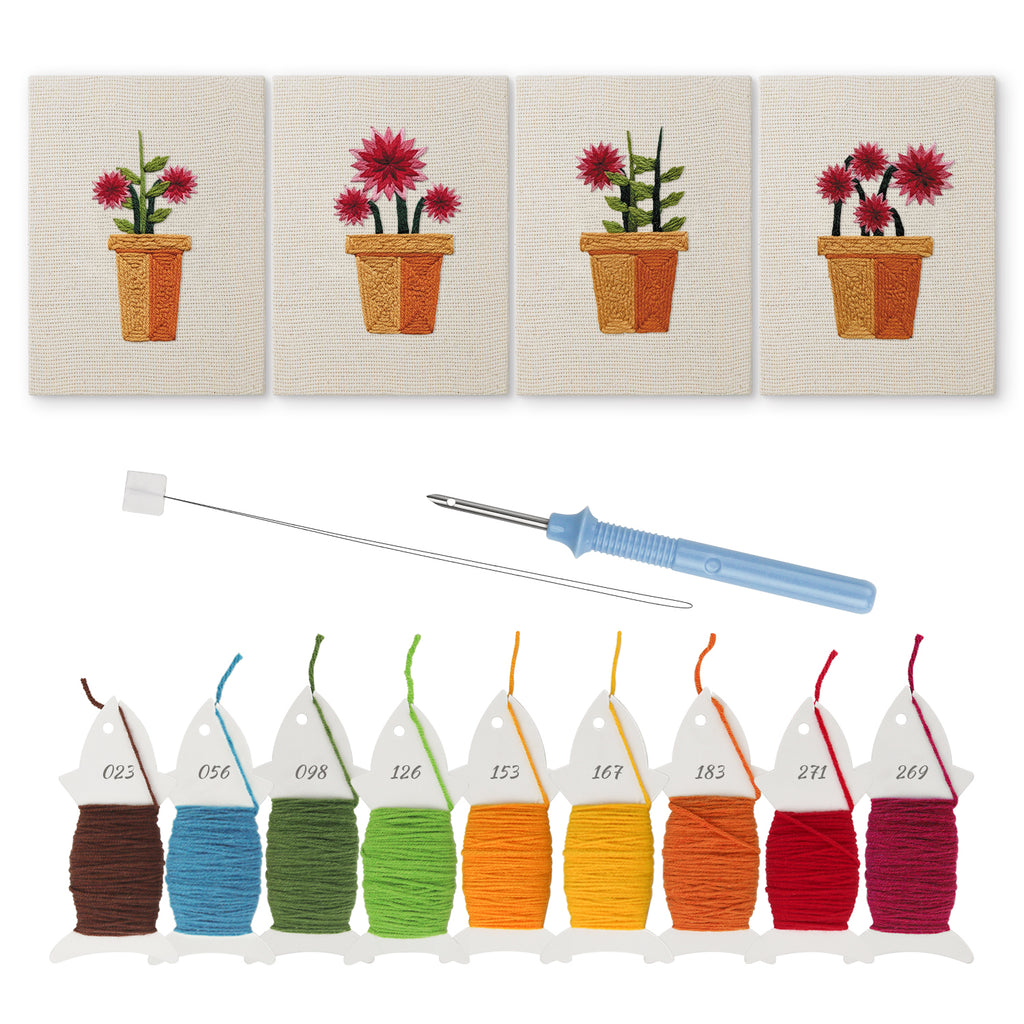 Floral Plants 5 | Mini Punch Needle Kit