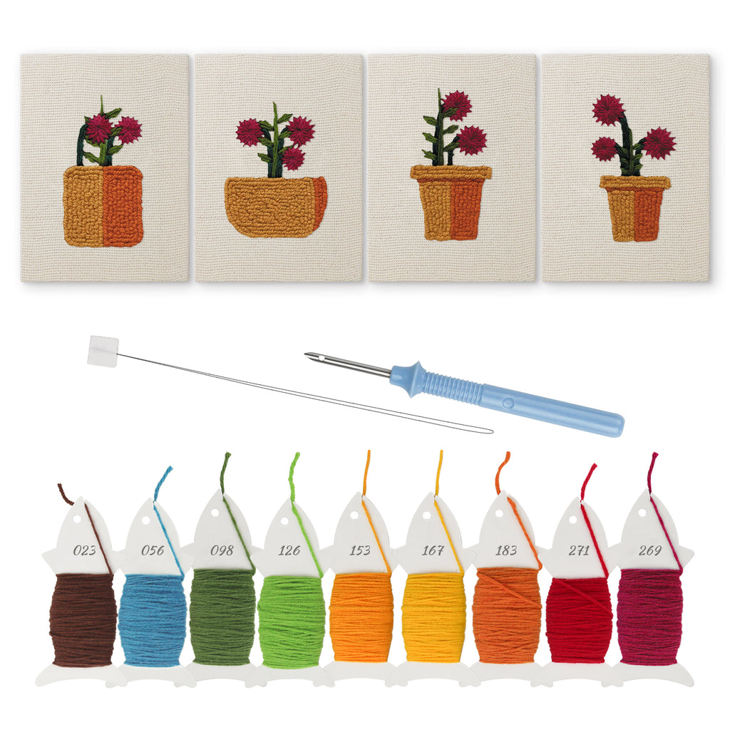 Floral Plants 4 | Mini Punch Needle Kit