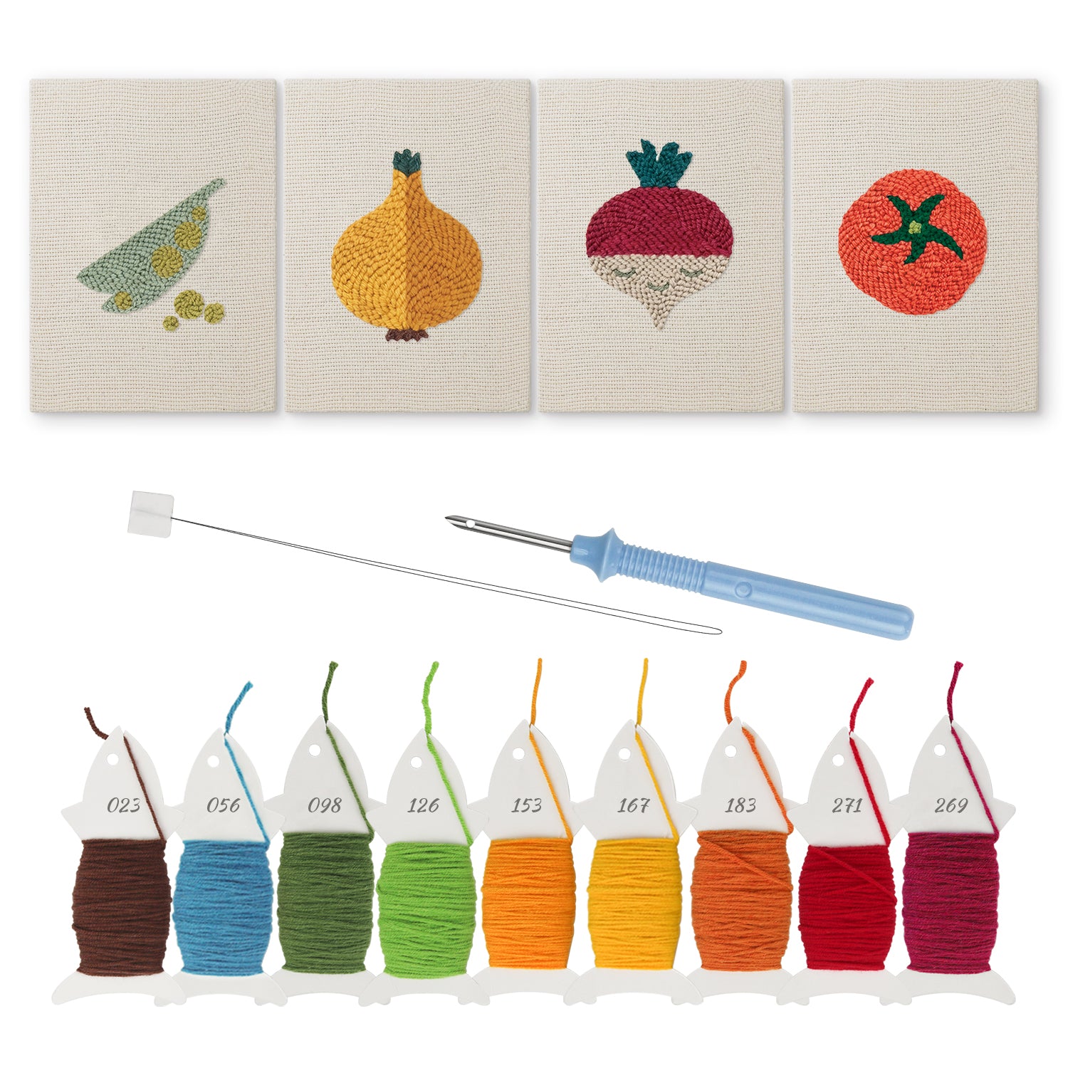 Fruits & Vegetables 24 | Mini Punch Needle Kit