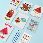 6 Mini Paintings - Summer Melon Set