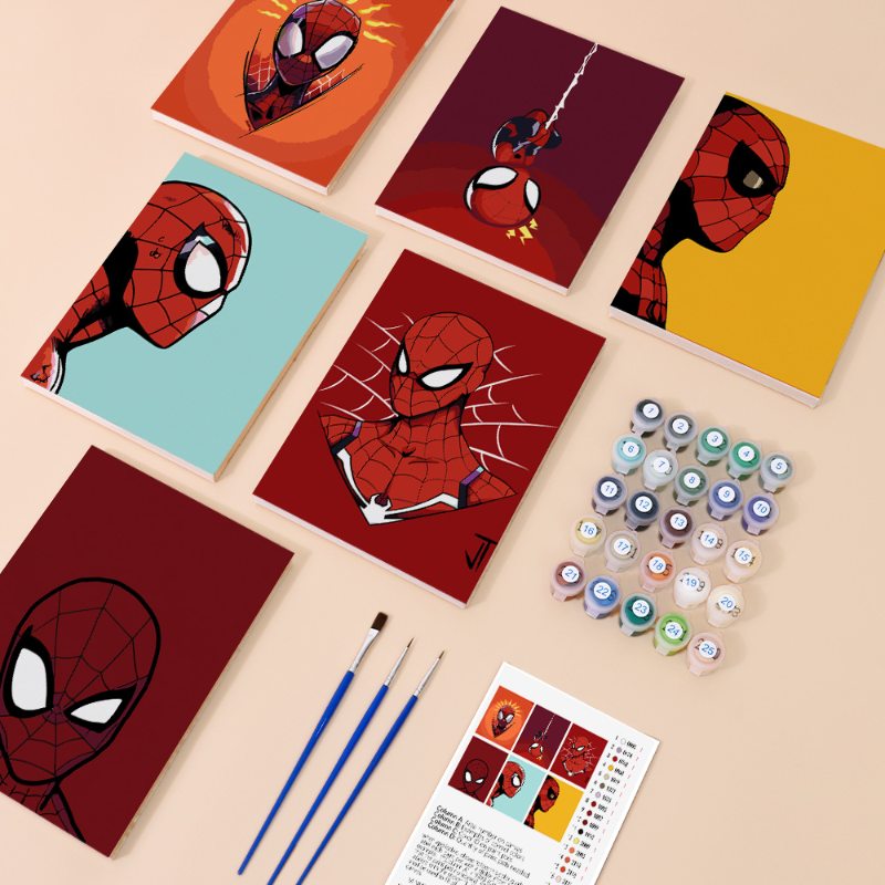 6 Mini Paintings - Superhero Set