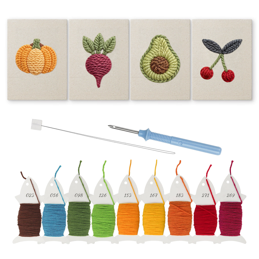 Fruits & Vegetables 12 | Mini Punch Needle Kit