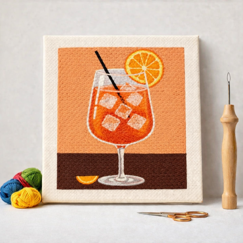 Punch Needle – Orange Cockatiel