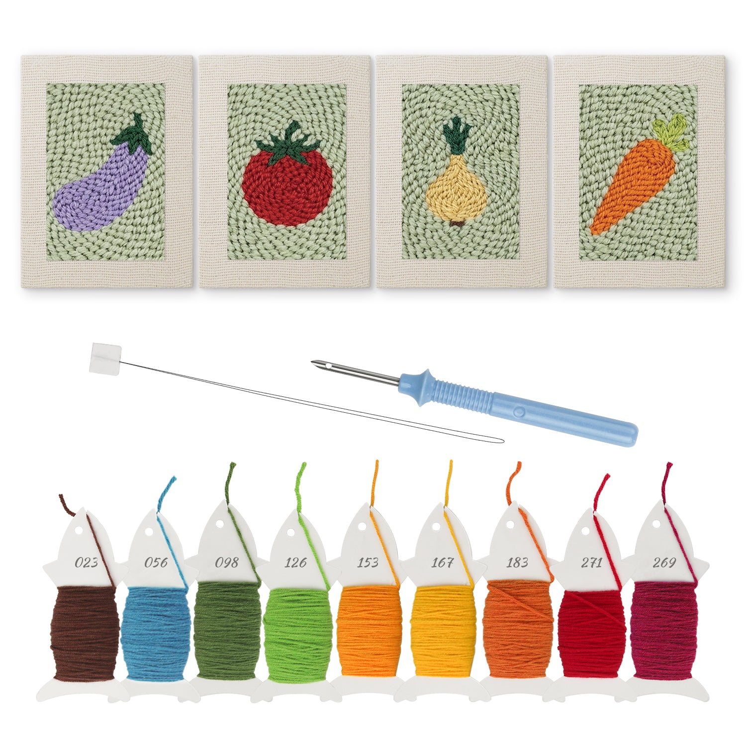 Fruits & Vegetables 36 | Mini Punch Needle Kit