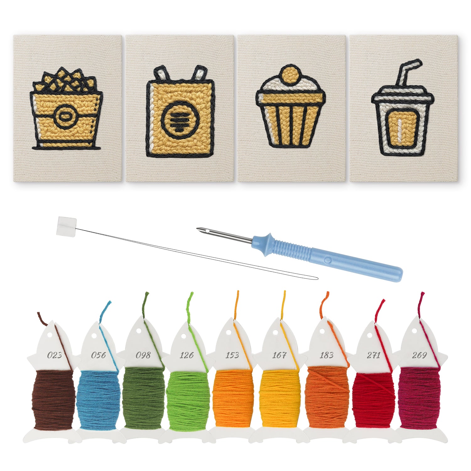 Fast Food 6 | Mini Punch Needle Kit