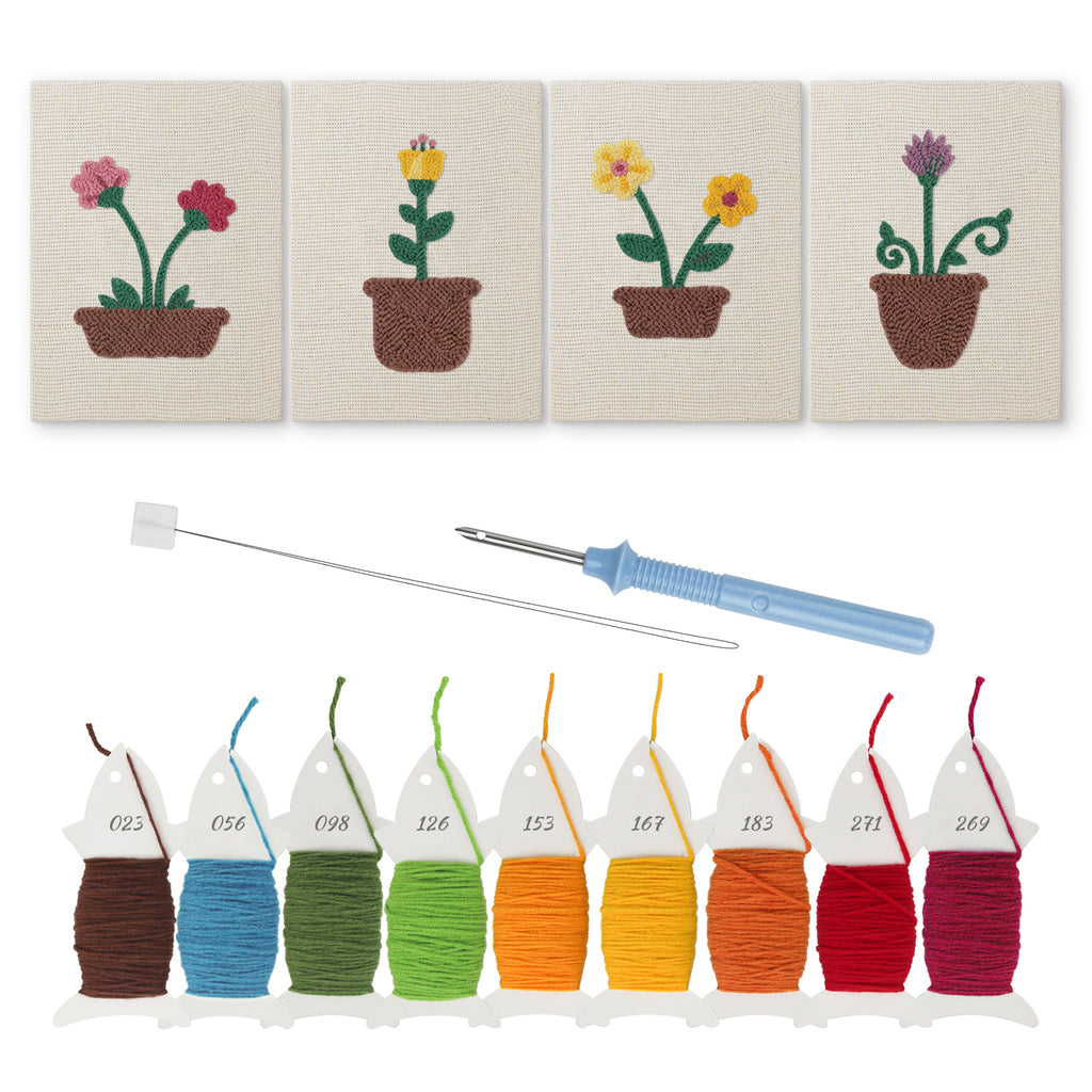 Floral Plants 2 | Mini Punch Needle Kit