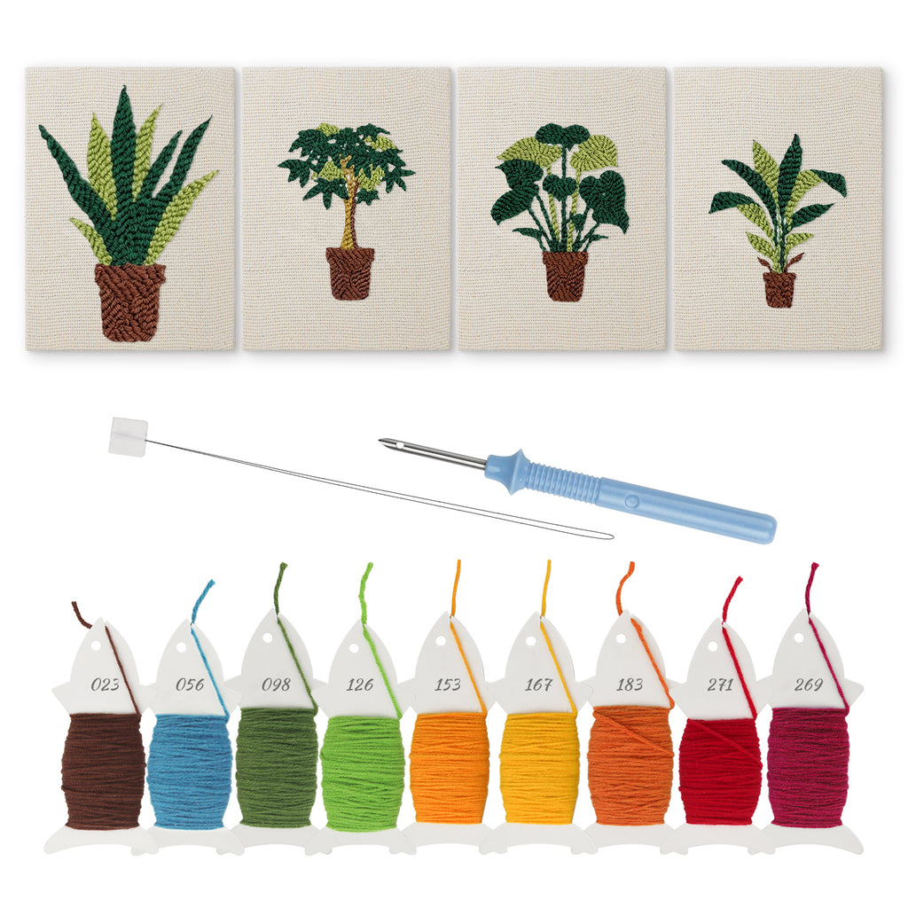 Potted Plants 5 | Mini Punch Needle Kit