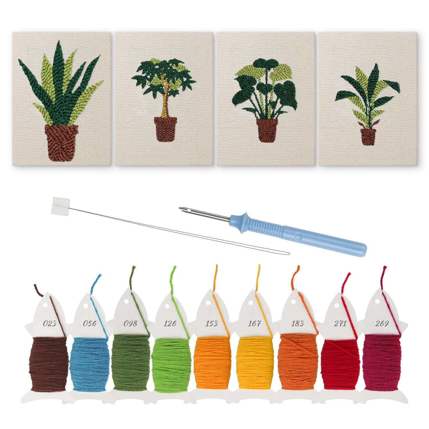 Potted Plants 5 | Mini Punch Needle Kit