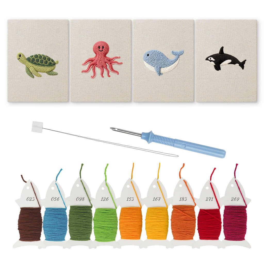 Sea Animals 4 | Mini Punch Needle Kit